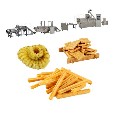 Fully automatic fried pellet snack salad sticks making machine processing line