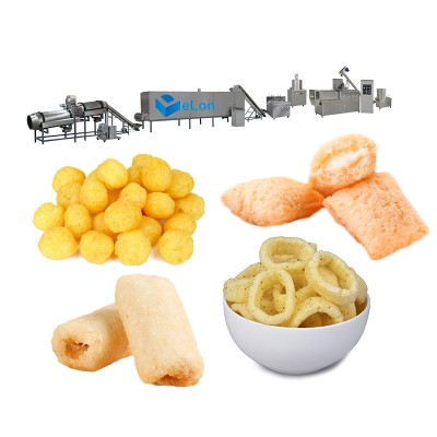 Corn rice cereal wheat puff core filled puff stick bar extruder snack food making machinery