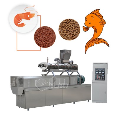 Automatic floating and sinking fish shrimp feed extruder processing machine