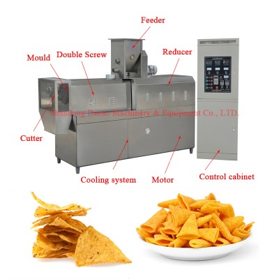 Fast food machine fried corn doritos bugle chips making machines