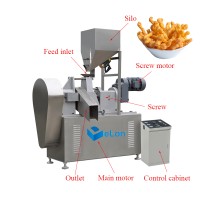 Cheetos corn curl nik nak corn snacks food  extruder making machine